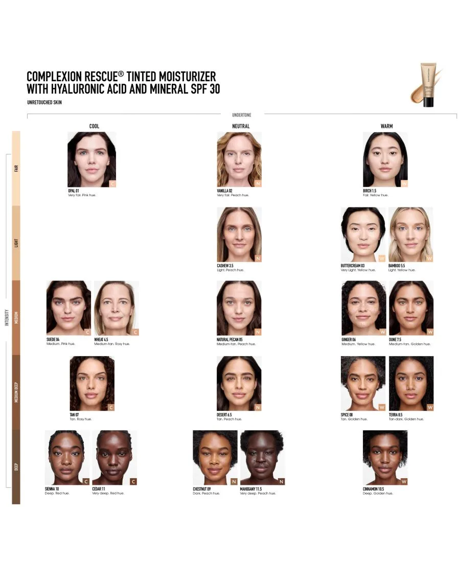 Мини-версия тонирующего увлажняющего крема COMPLEXION RESCUE с гиалуроновой кислотой и минеральными компонентами, SPF 30 BareMinerals, Desert 6.5 — фото 4