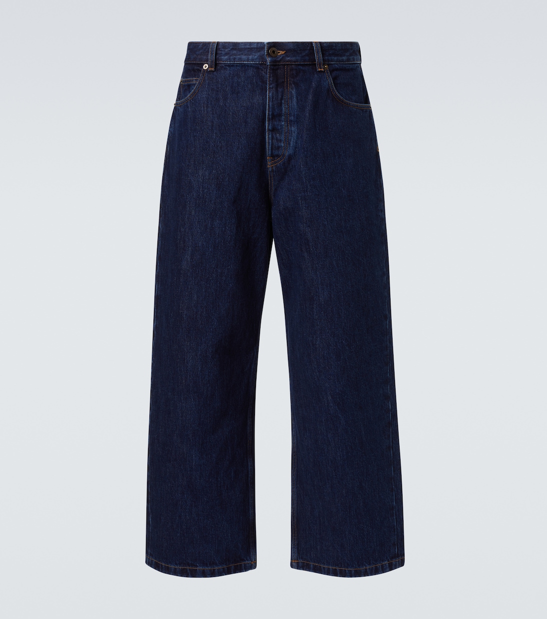 

Джинсы с бочкообразными штанинами средней посадки Loewe, Raw Denim
