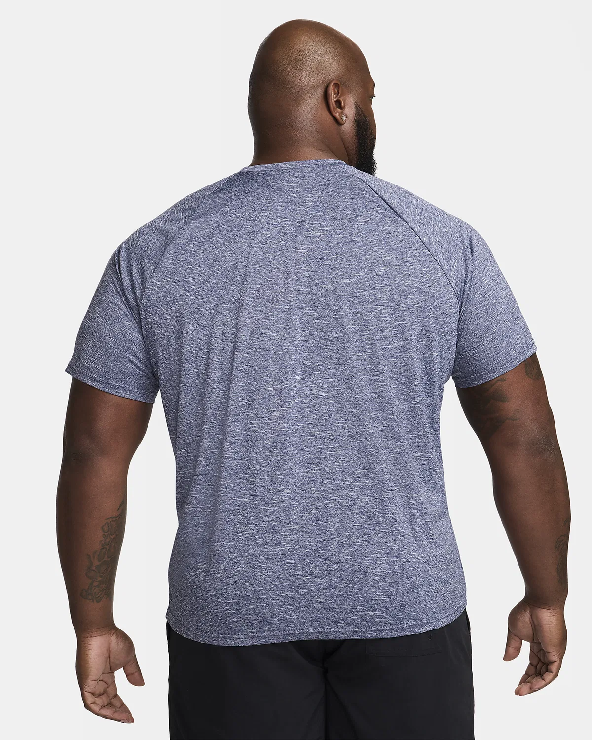 Мужская футболка Dri-FIT UV с коротким рукавом (Big & Tall) Nike Swim Hydroguard Essential, Midnight Navy — фото 2