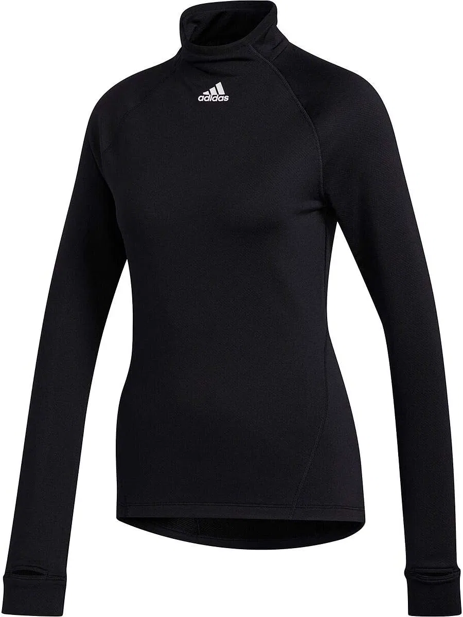 Женская тренировочная футболка с длинным рукавом adidas, цвет Black — фото 3