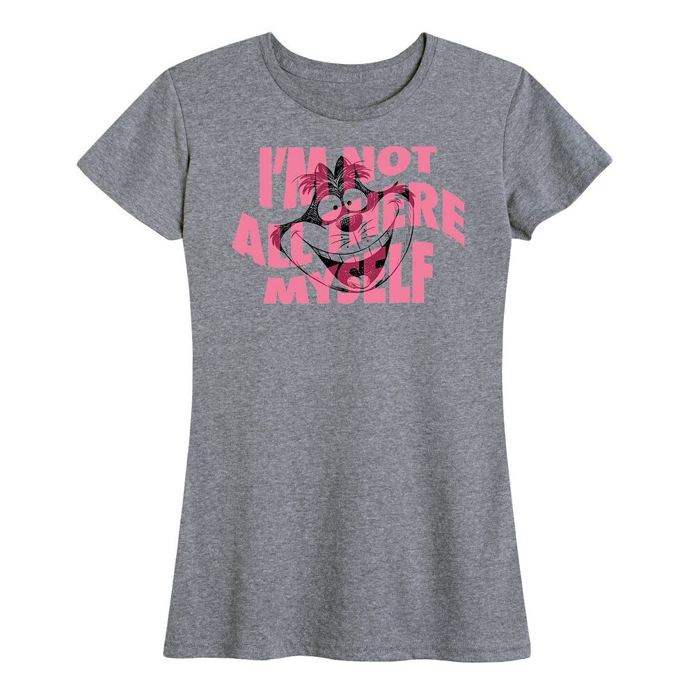 

Женская футболка Disney's Alice in Wonderland с рисунком «I'm Not All There Myself», цвет Heather Gray