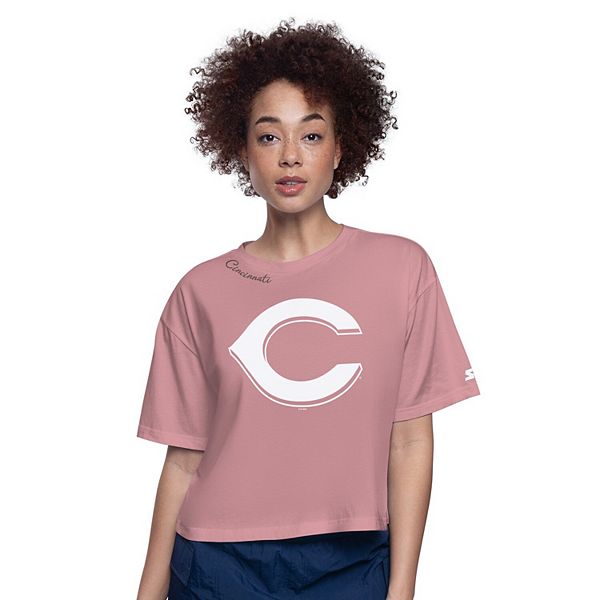 

Женская розовая футболка кроп cincinnati reds play the ball Starter, Розовый, Женская розовая футболка кроп cincinnati reds play the ball Starter