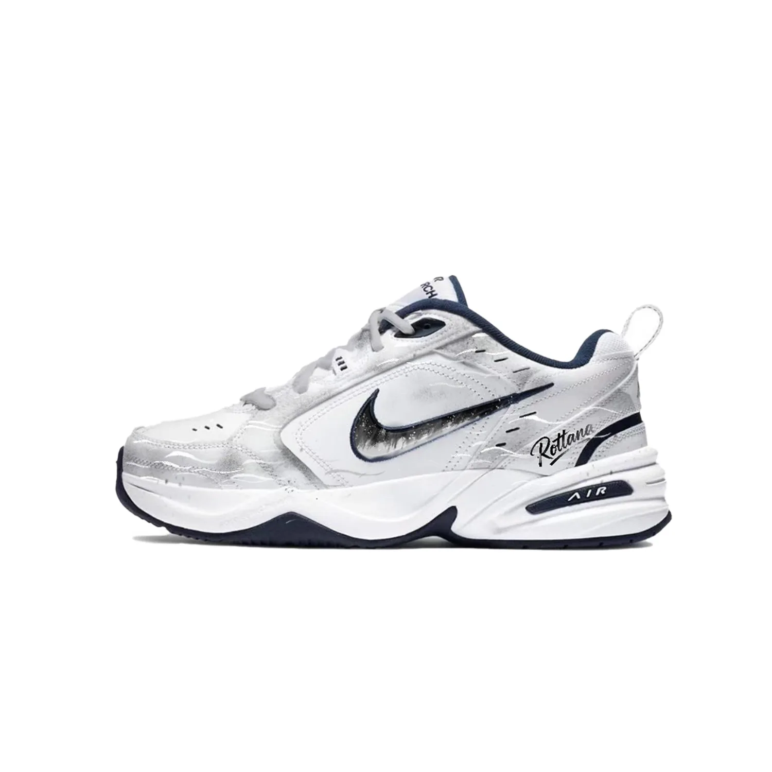 Nike Air Monarch 4 Restructuring The Old Order Abrasion Resistant Height Increasing Low top Chunky Sneakers Unisex Gray