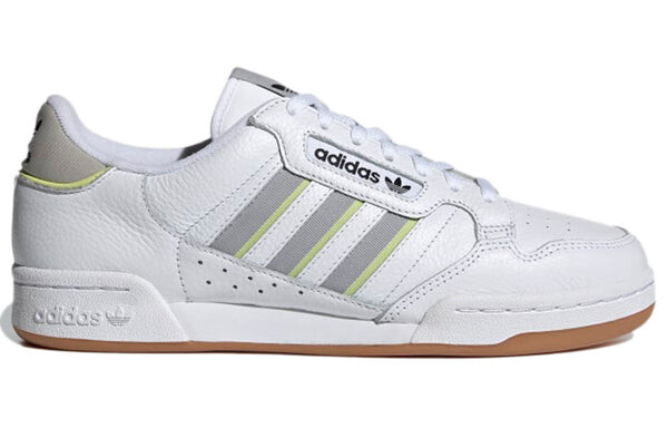 Кроссовки оригинальные континентальные 80 полосок Adidas, серебряный — фото 2