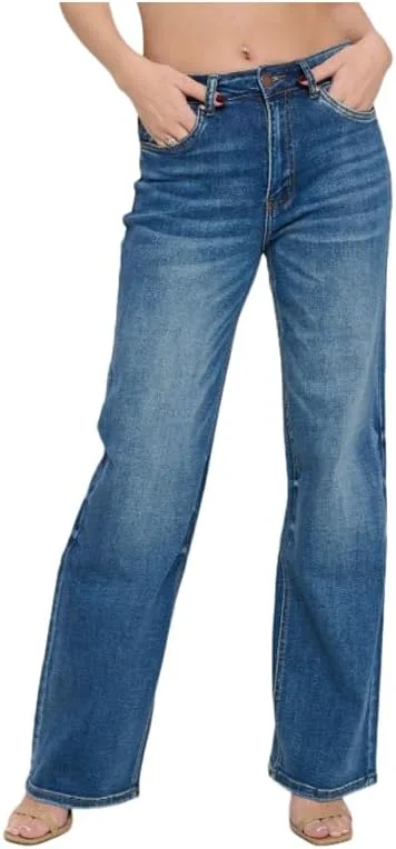 

Высокие суперэластичные прямые широкие карго-джинсы для женщин LOVER BRAND FASHION