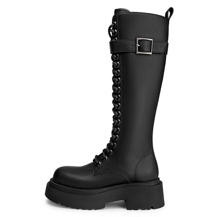 MIO Высокие сапоги женские с черной флисовой подкладкой, цвет Black (Fleece-Lined)
