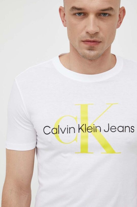 

Хлопковая футболка Calvin Klein Jeans, белый
