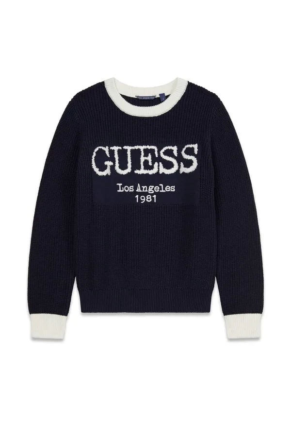 Джемпер с логотипом mit gesticktem Guess, Blau