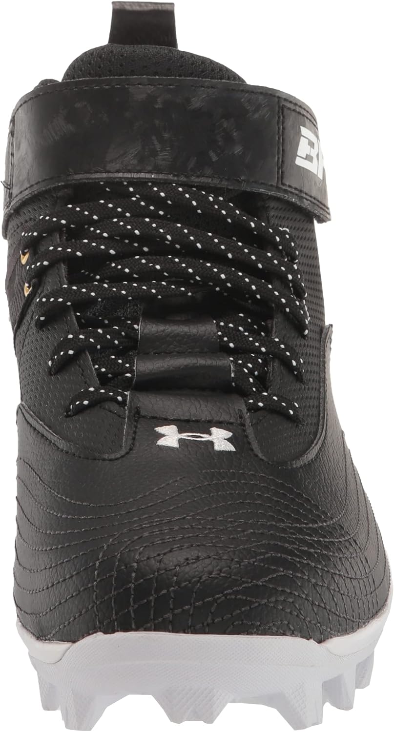 Бейсбольные бутсы Under Armour Men's Harper 7 Mid с резиновой подошвой, черно-белый — фото 2
