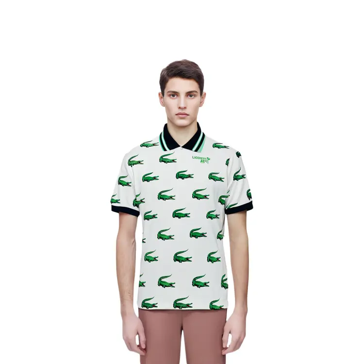 Рубашка поло мужская белая-XIB Lacoste, белый — фото 2