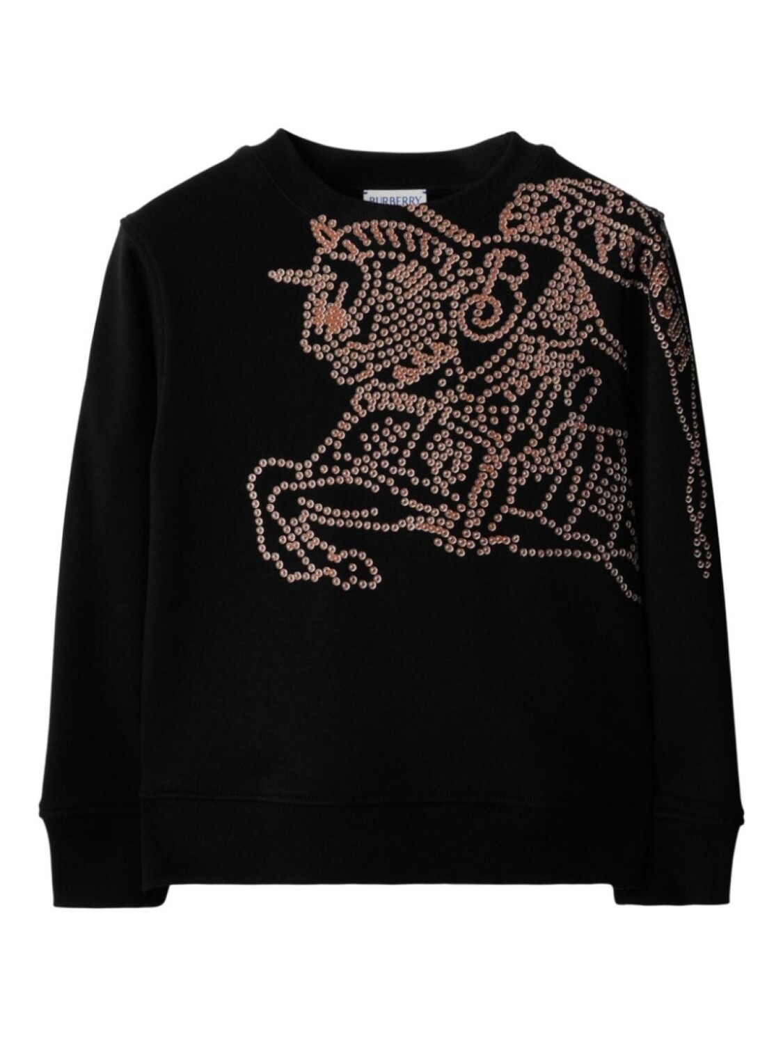 

Burberry Kids хлопковая толстовка с круглым вырезом EKD, черный
