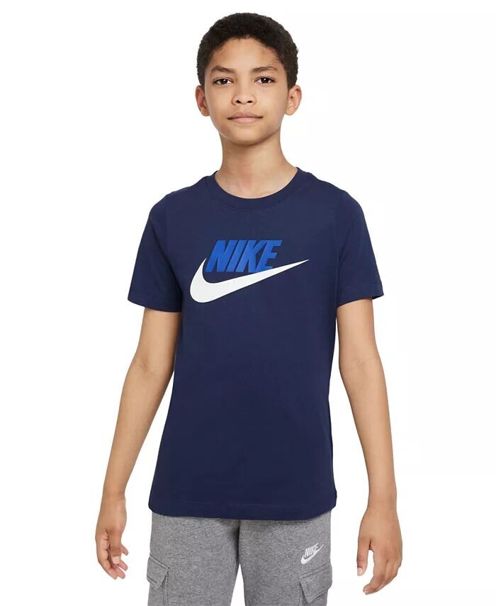 

Спортивная одежда Хлопковая футболка для больших детей Nike, синий