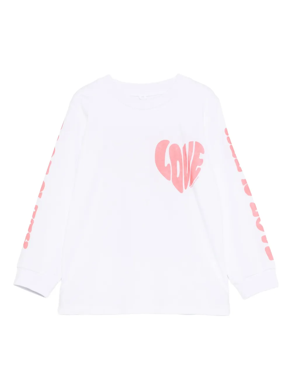 

Лонгслив с принтом в виде сердечек Stella McCartney Kids, белый