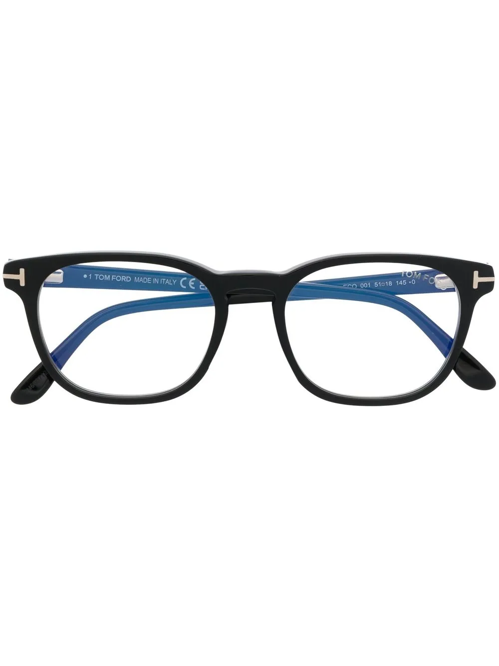 

Очки в квадратной оправе с логотипом TOM FORD Eyewear, черный