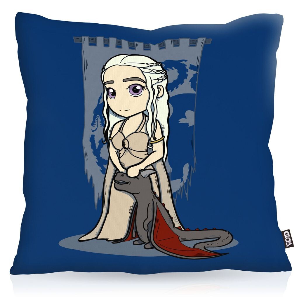 

Чехол на подушку VOID Mother of Dragons, полиэстер, водонепроницаемый, для улицы, в стиле чиби Дейенерис Таргариен, размер подушки: 60 x 60 см, цвет подушки: синий
