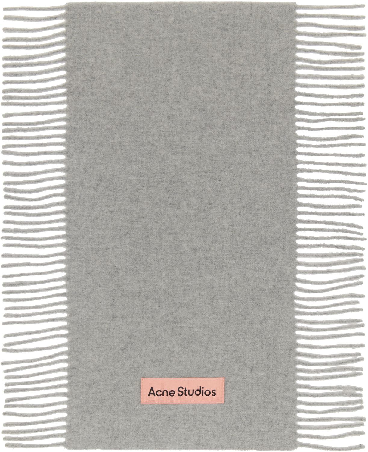 

Шерстяной шарф с серой бахромой Acne Studios, Light grey melange
