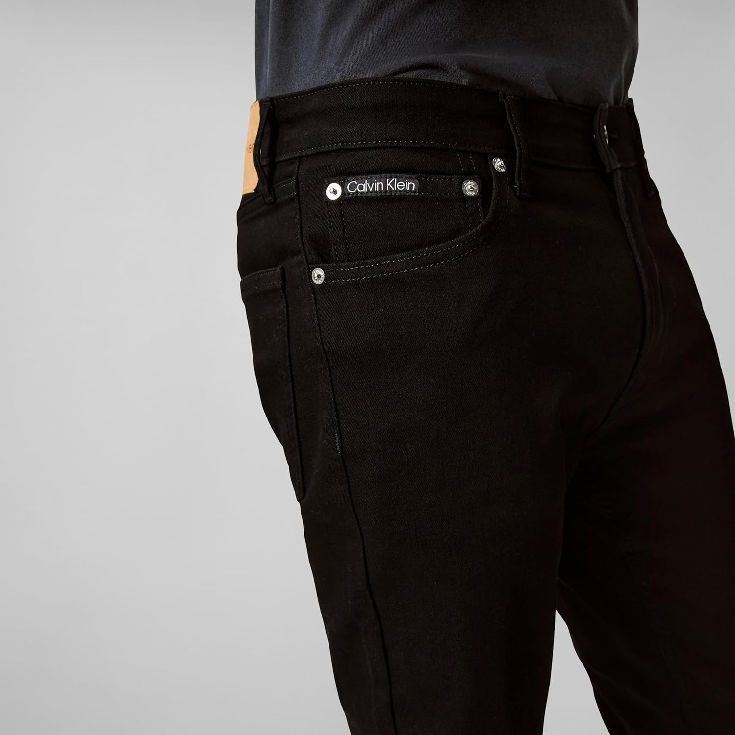 Мужские узкие джинсы Calvin Klein с высокой эластичностью, Ck Classic Black — фото 4
