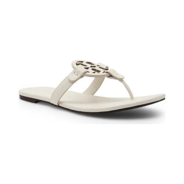Кожаные шлепанцы Miller Tory Burch, бежевый