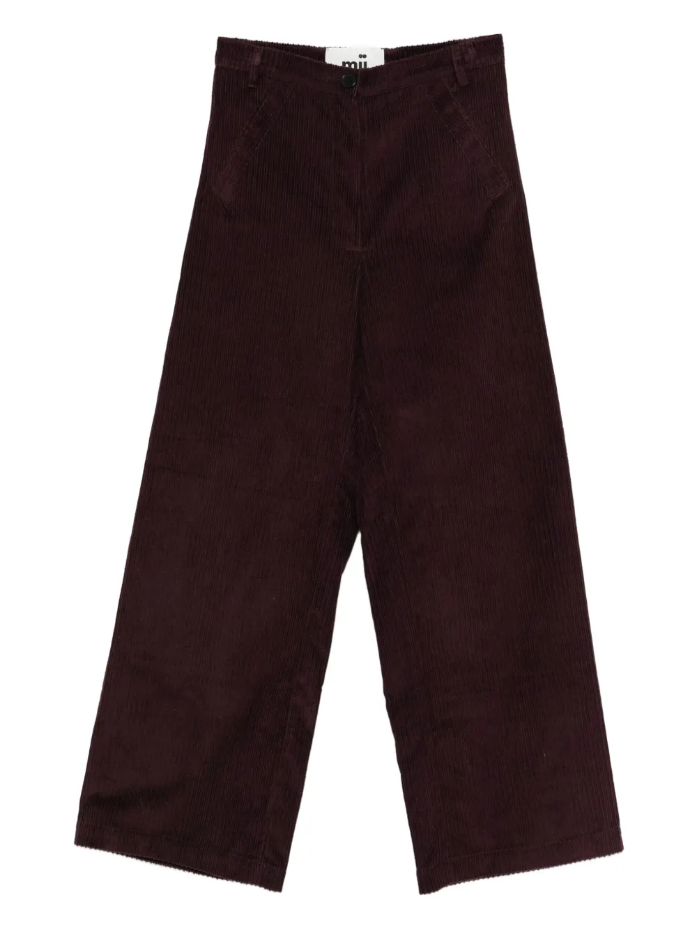 

Вельветовые брюки прямого кроя Mii, красный