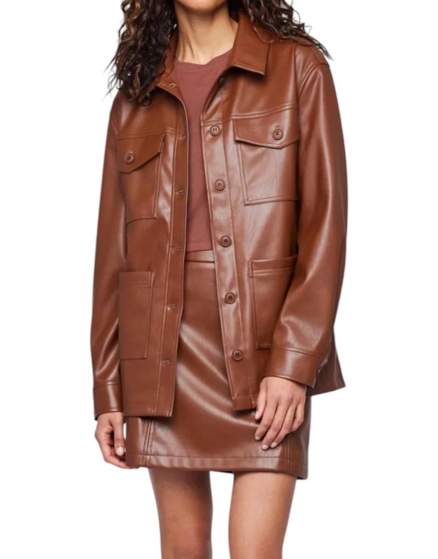 

Куртка цвета гренадина в коньяке Gentle Fawn, цвет cognac