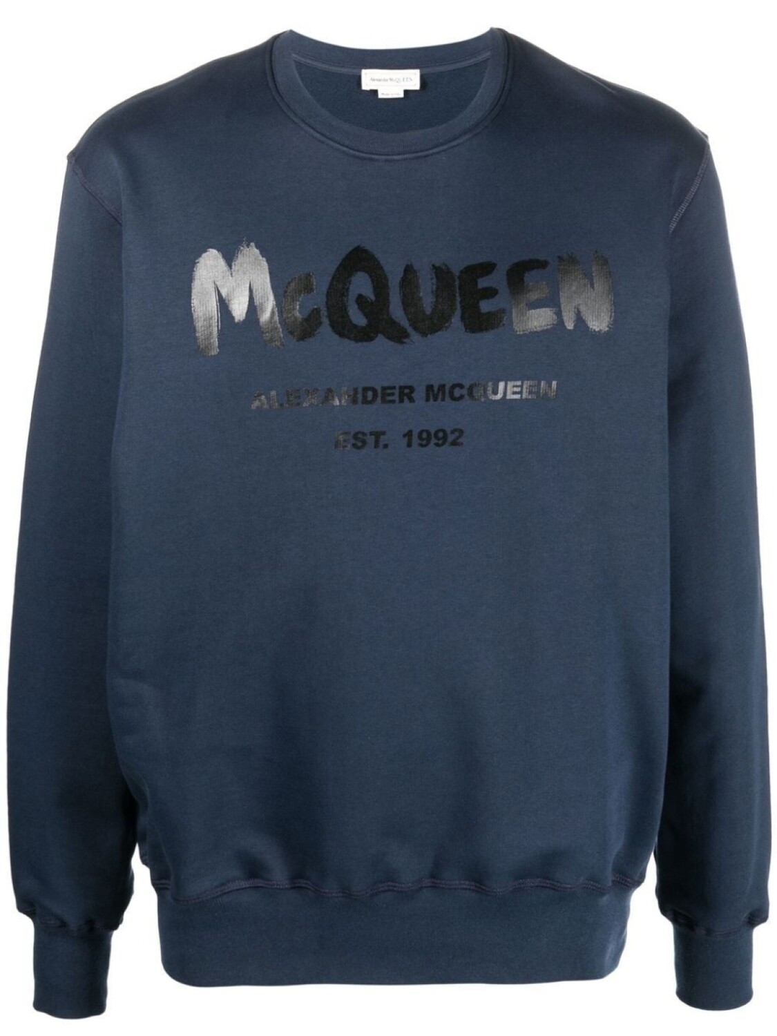 

Alexander McQueen толстовка с круглым вырезом и принтом граффити, синий