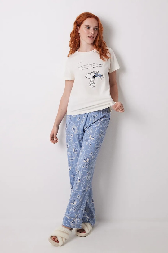 

Хлопковая пижамная футболка Women'Secret, бежевый