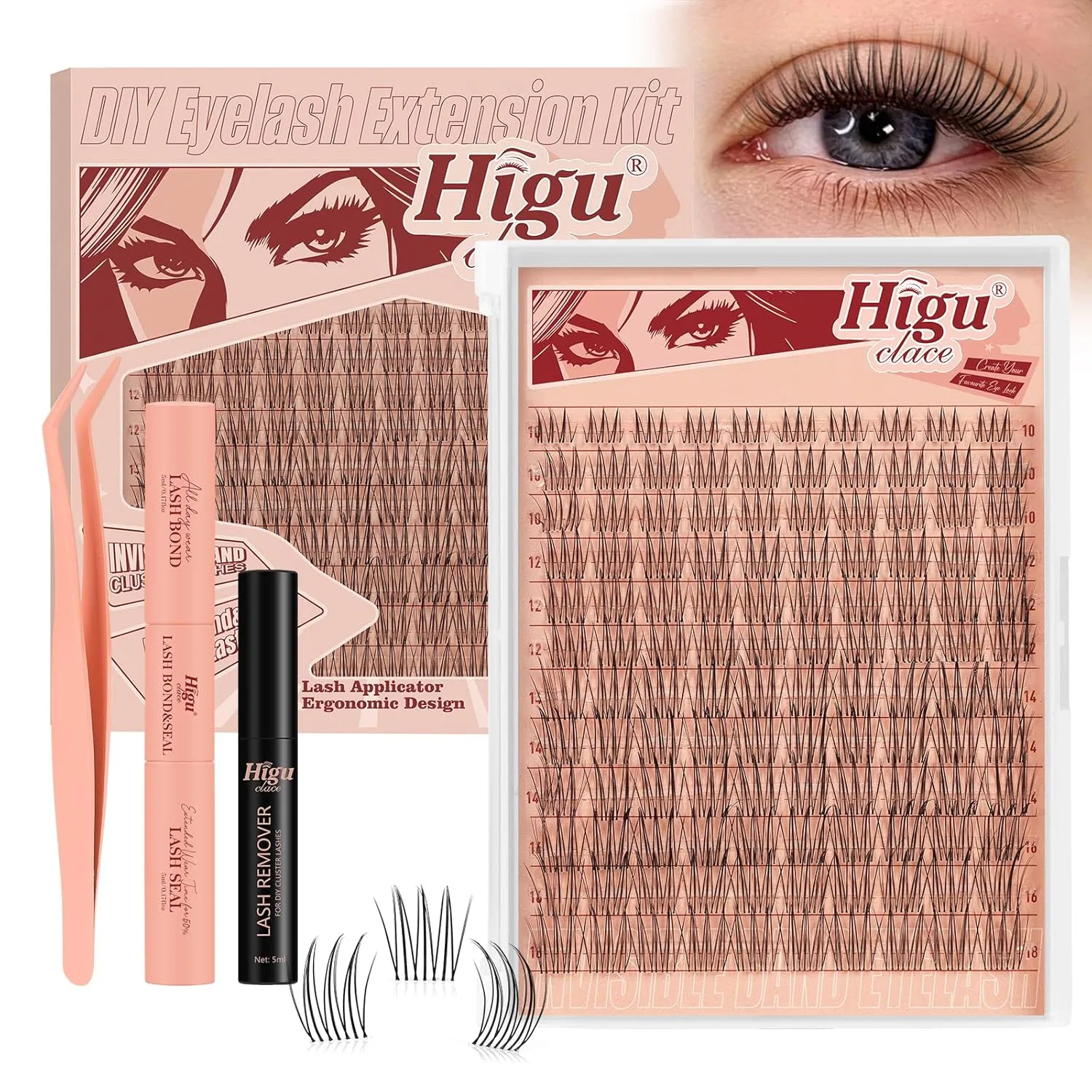 Набор для наращивания ресниц «Aurora Fairy Lash Extension» от Higu Higu Clace, Aurora-4Set