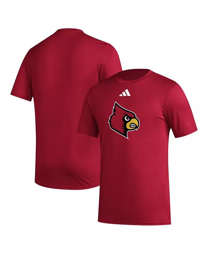 

Мужская красная футболка Louisville Cardinals Primary Locker Logo Pre-Game AEROREADY adidas