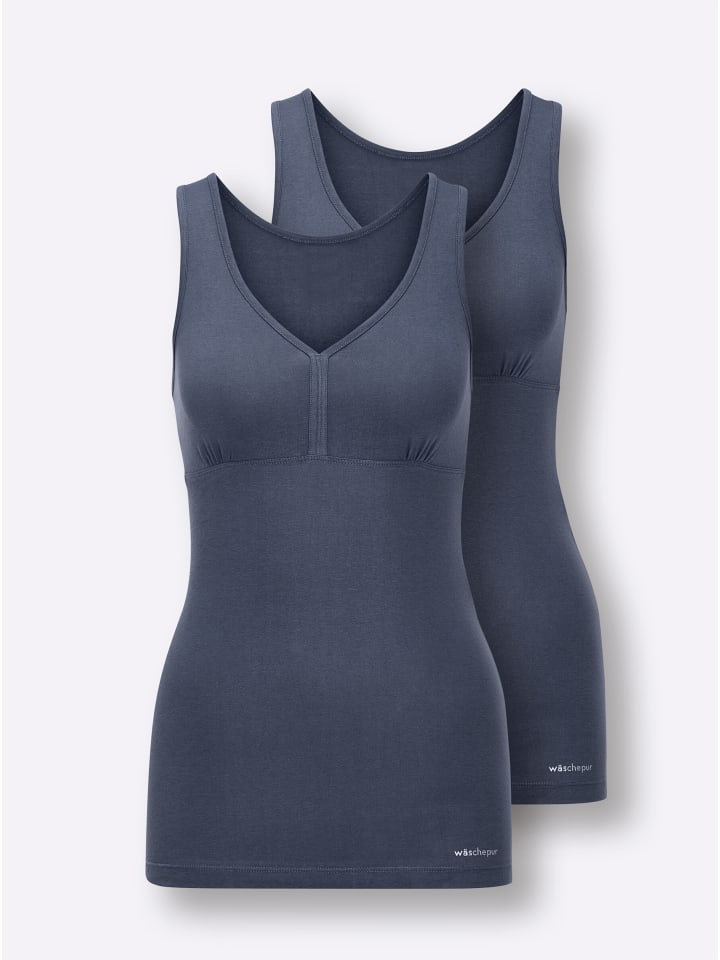 

Бюстгальтер-топ без косточек дымчато-синего цвета WITT WEIDEN