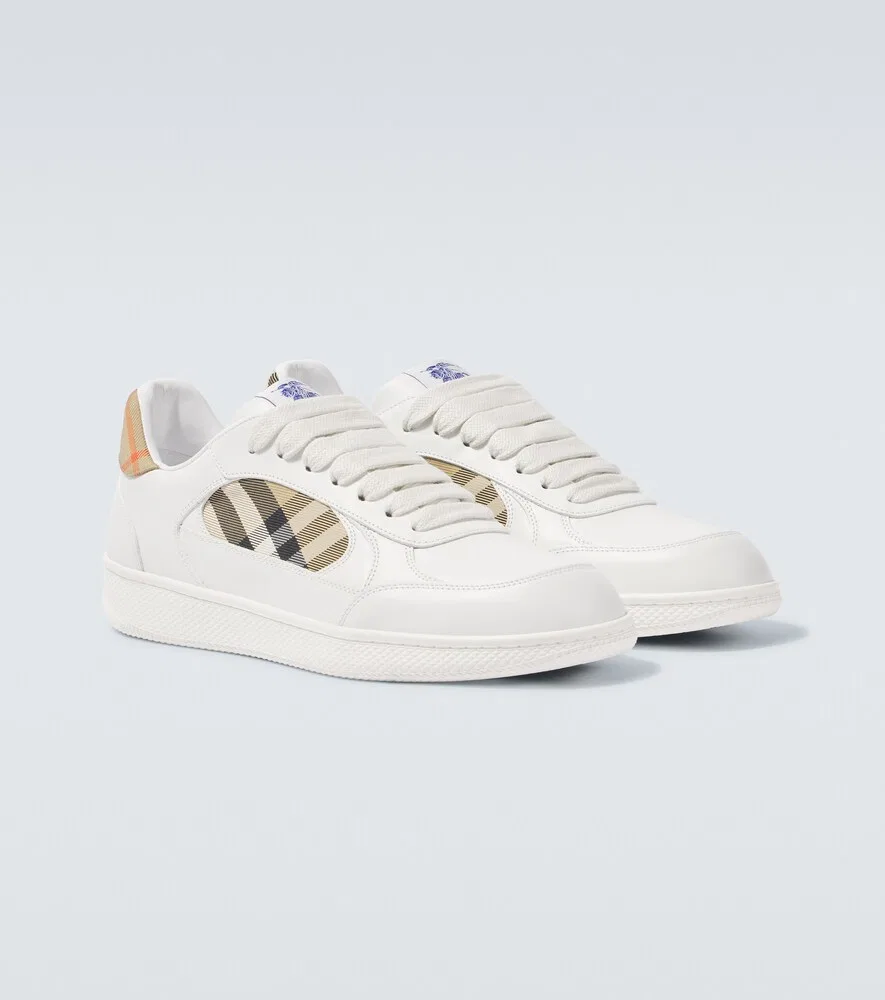 Кроссовки Terrace Burberry Check EKD из кожи, белый