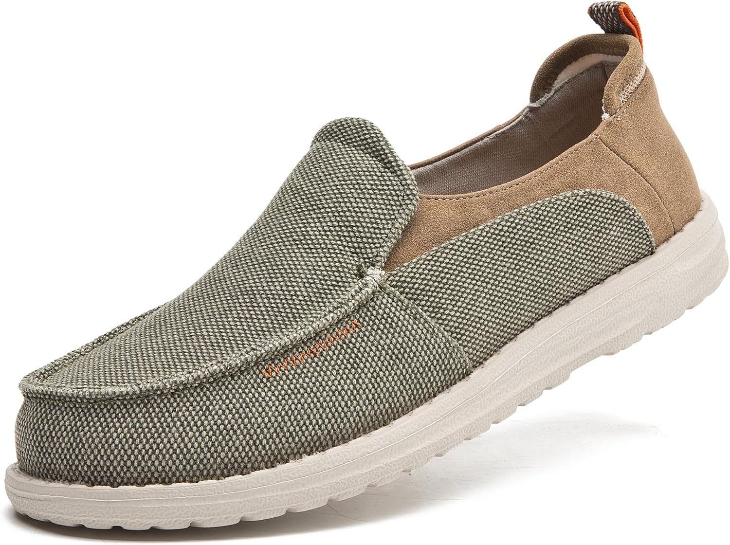 

Мужские канвасовые слипоны Повседневные Лоферы Без застежек Дышащие Эластичные Легкая ходьба Легкие Мягкие Мокасины Clowse, зеленый