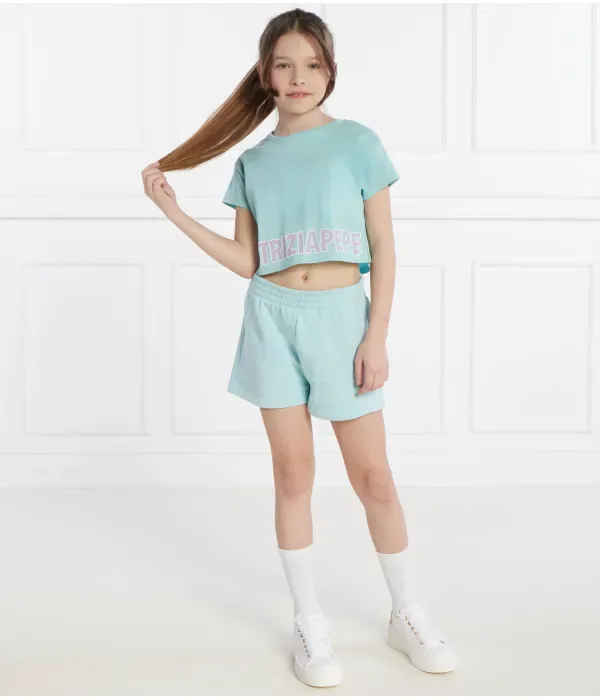Футболка MAGLIA cropped fit Patrizia Pepe, мятный — фото 2