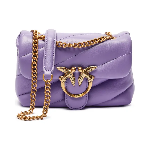 

Детская кожаная сумка-мессенджер Love Puff Pinko, фиолетовый