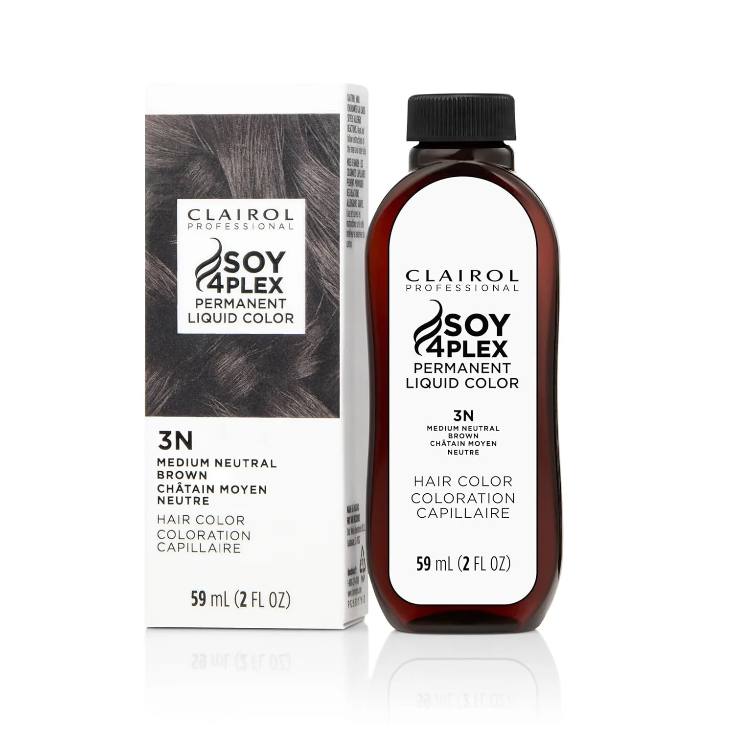 Стойкая краска для волос Clairol Professional Liquicolor от средне-коричневого до рыжевато-фиолетово-коричневого цвета со 100% закрашиванием седины | Упаковка может отличаться, 3n Medium Neutral Brown