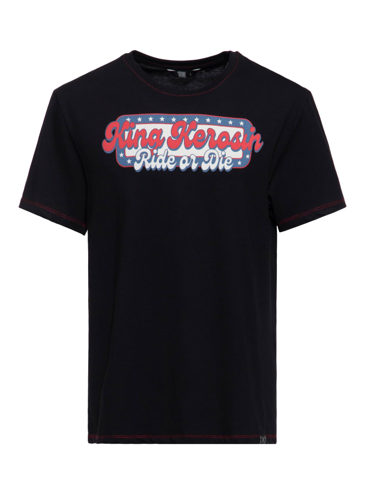 

Футболка с принтом King Kerosin Ride or Die черного цвета King Kerosin, Черный, Футболка с принтом King Kerosin Ride or Die черного цвета King Kerosin