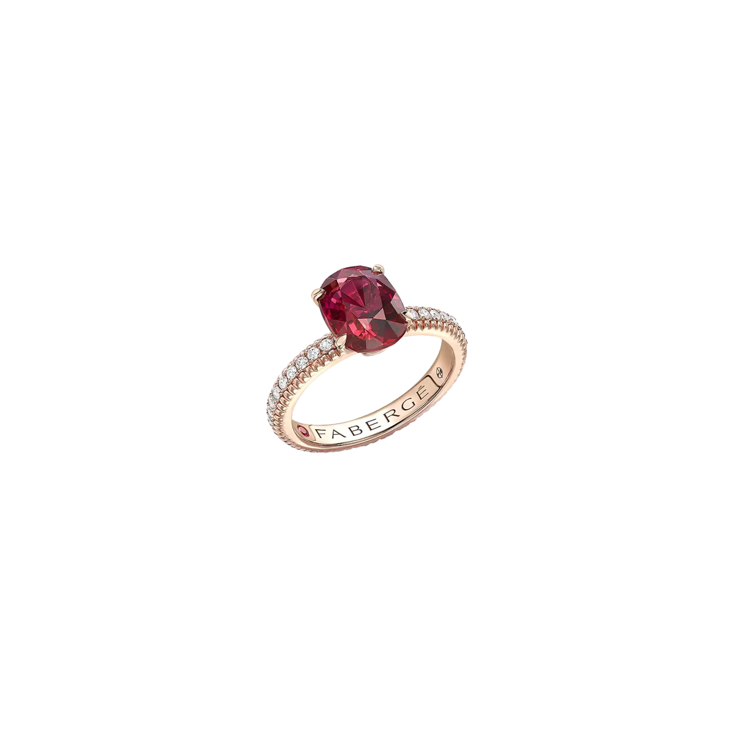 

Кольцо Fabergé Colours of love из розового золота с рубином и бриллиантами