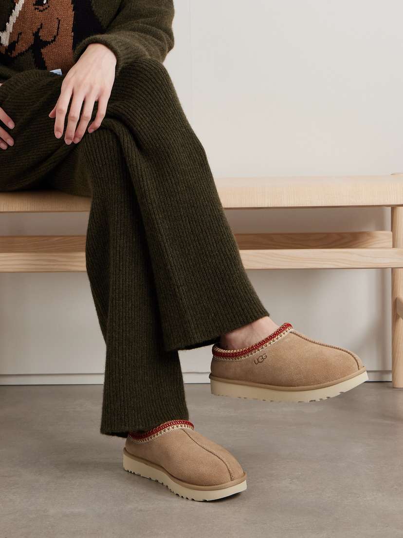 Тапочки Tasman из шерстяной смеси с флисовой подкладкой и вышивкой Ugg, желтый — фото 2