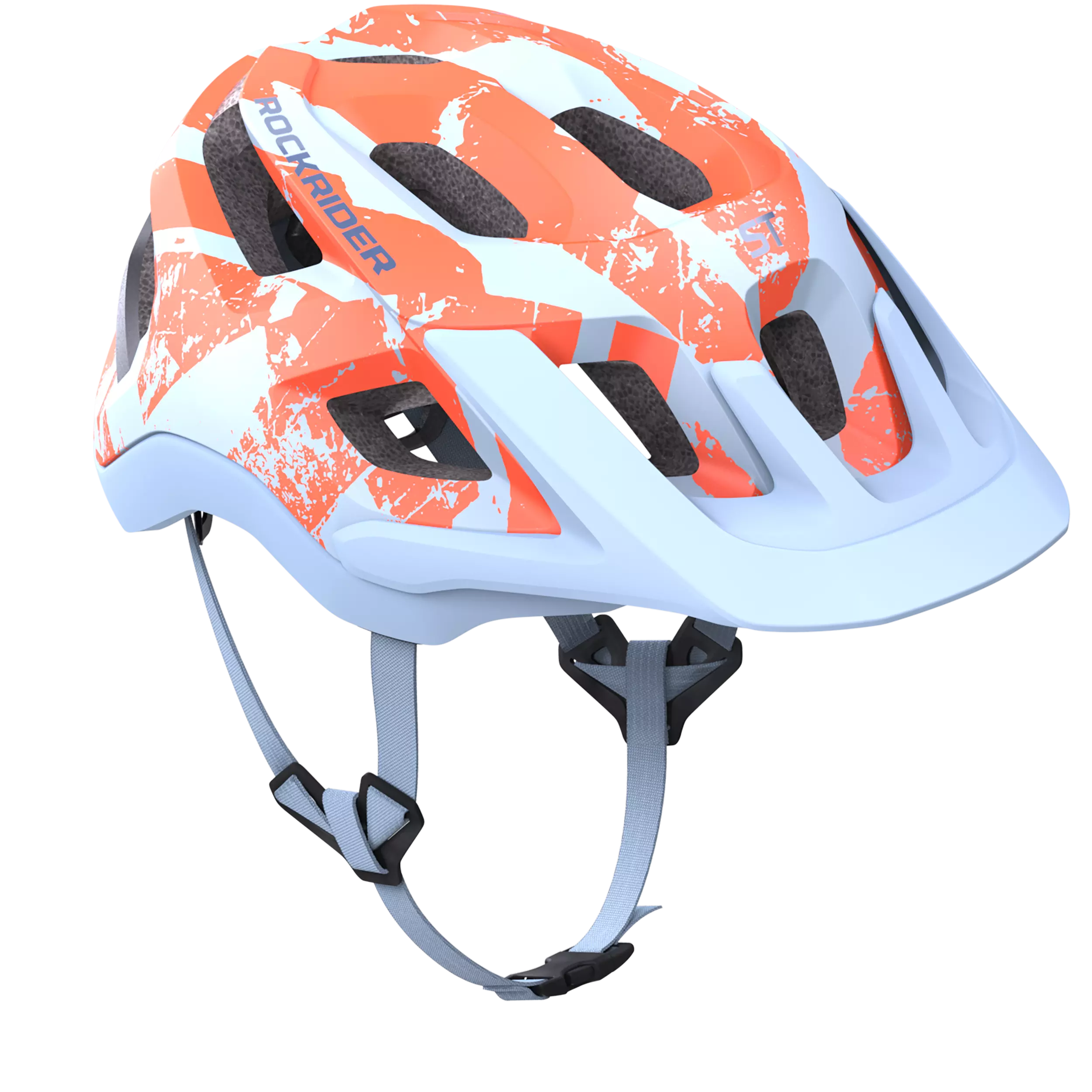 

Горный велошлем Rockrider ST 500 - синий/оранжевый