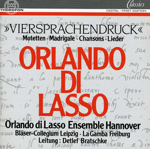 

CD диск Di Lasso / Bratschke, Detlef: Motetten