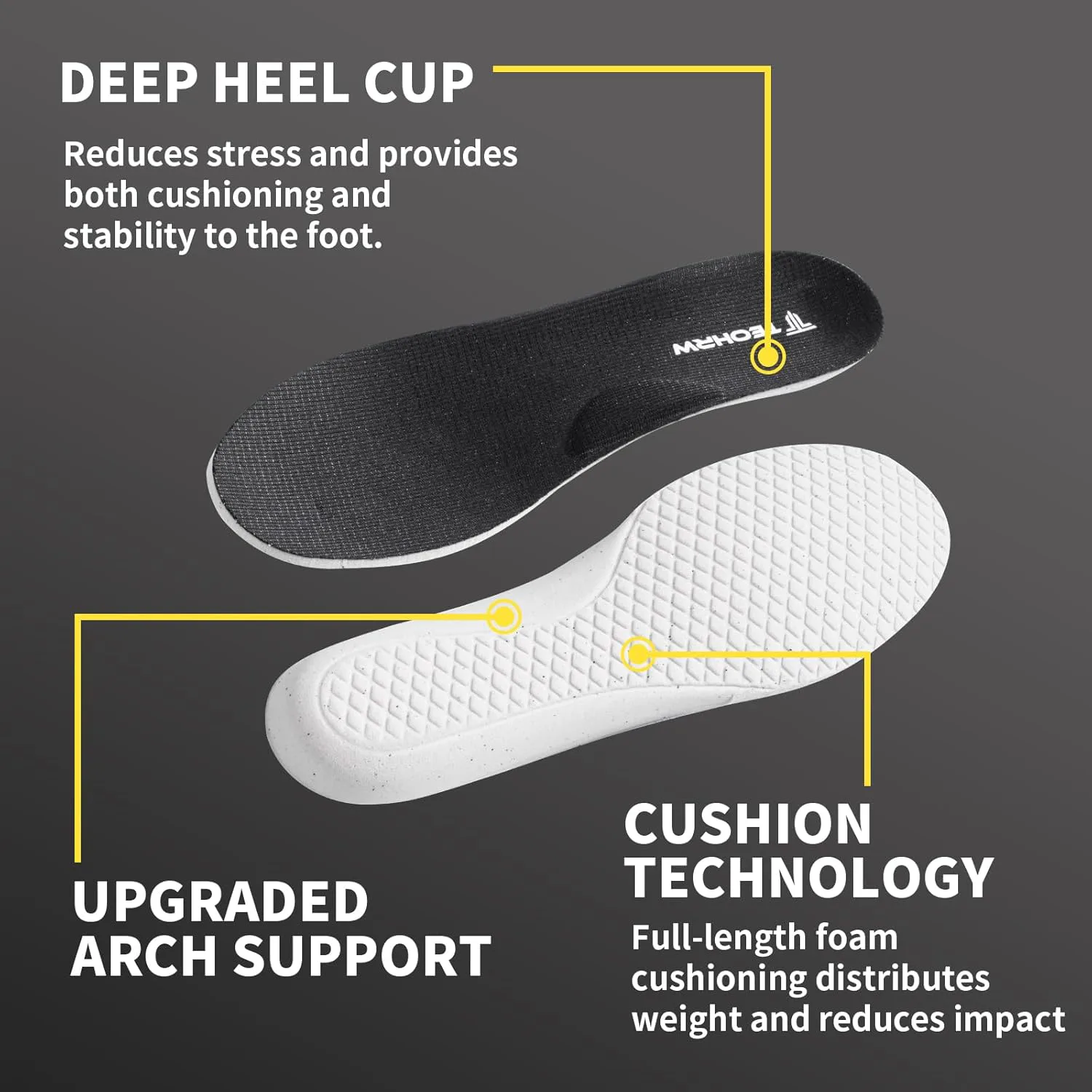 

Мужские повседневные лоферы с широкой посадкой, слипоны, удобные и дышащие, с подошвой с поддержкой свода стопы TEOHRW, черный