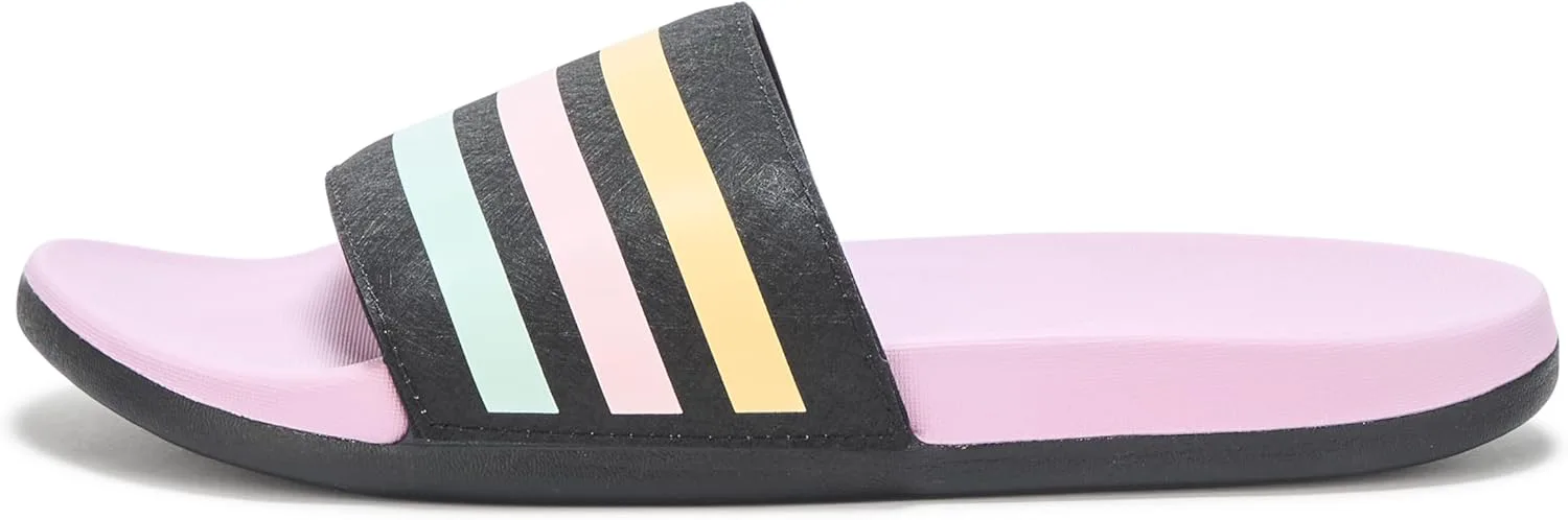 Шлепанцы Adidas Adilette Comfort для мальчиков, черный/сиреневый/розовый — фото 2