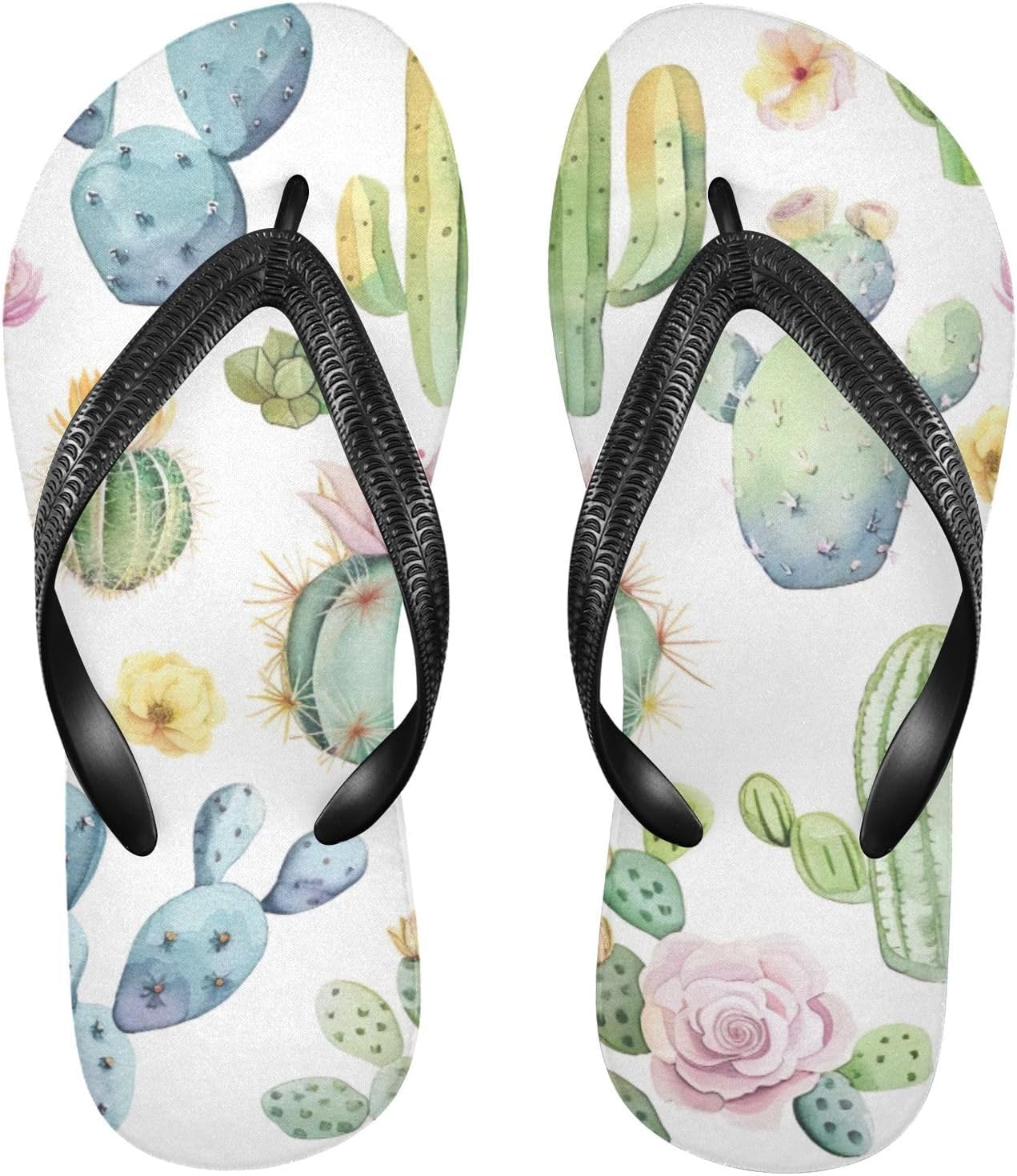 

Пляжные летние сандалии Cactus Succulent для женщин и мужчин, шлепанцы для душа Kfbe