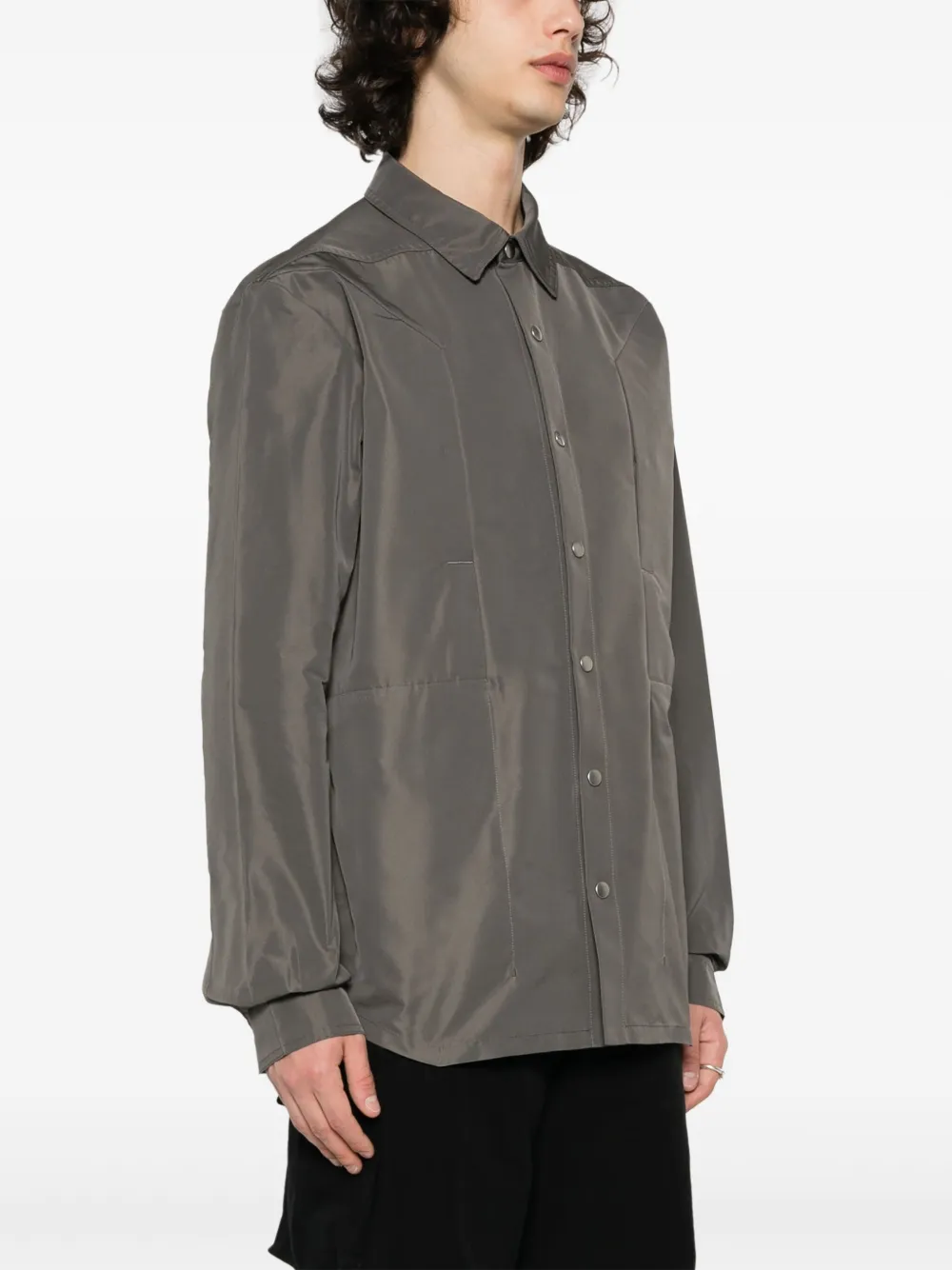 Куртка-рубашка Fogpocket Rick Owens, серый — фото 3