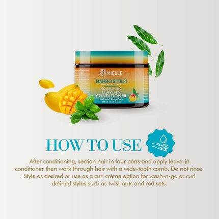Кондиционер Mango & Tulsi Nourishing Leave-In для волнистых и кудрявых волос — фото 3