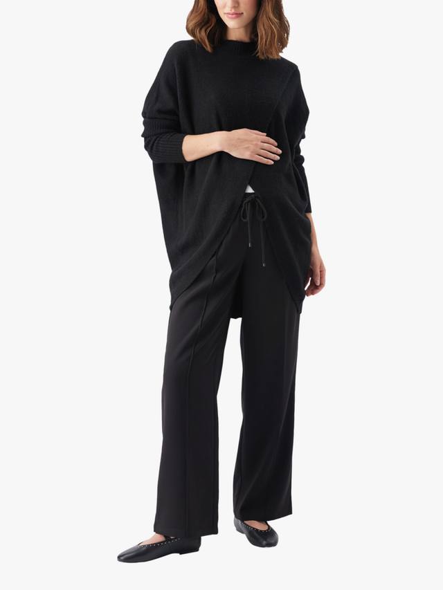 

Холли кроссовер вязаный джемпер для беременных Ripe, Black