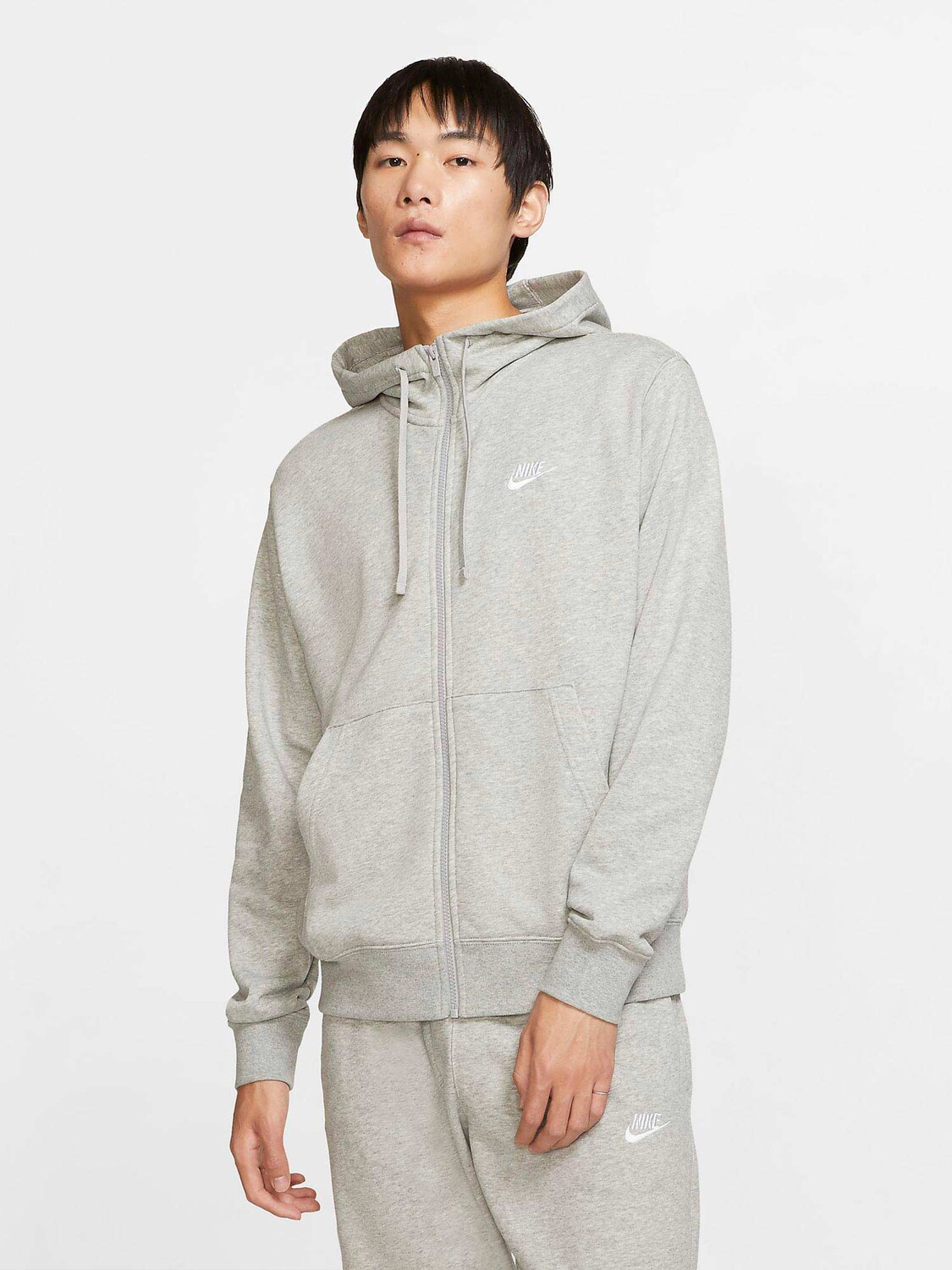 

Толстовка Nike M CLUB HOODIE FZ FT, серый