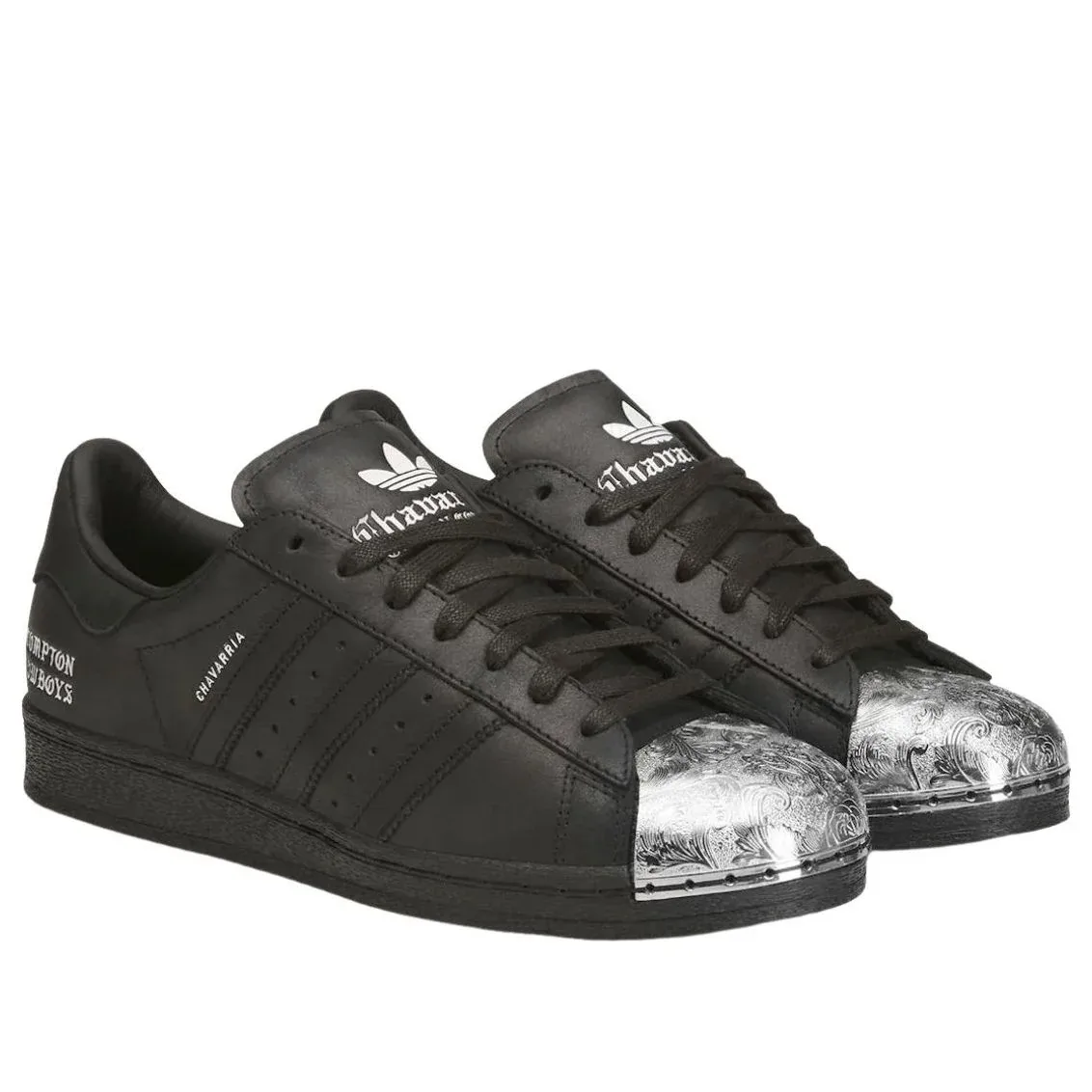 Кроссовки Adidas x Willy Chavarria Superstar Metal 'Black Silver Metallic' — фото 3