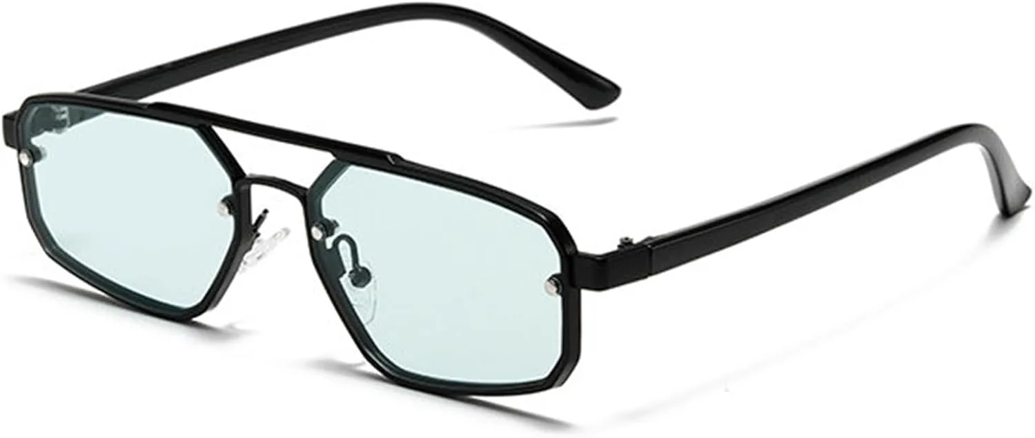 

Солнцезащитные очки Helena Fashion Square для женщин и мужчин, в стиле ретро, ​​с двойной дужкой, металлические, прямоугольные, популярные коричневые, C4