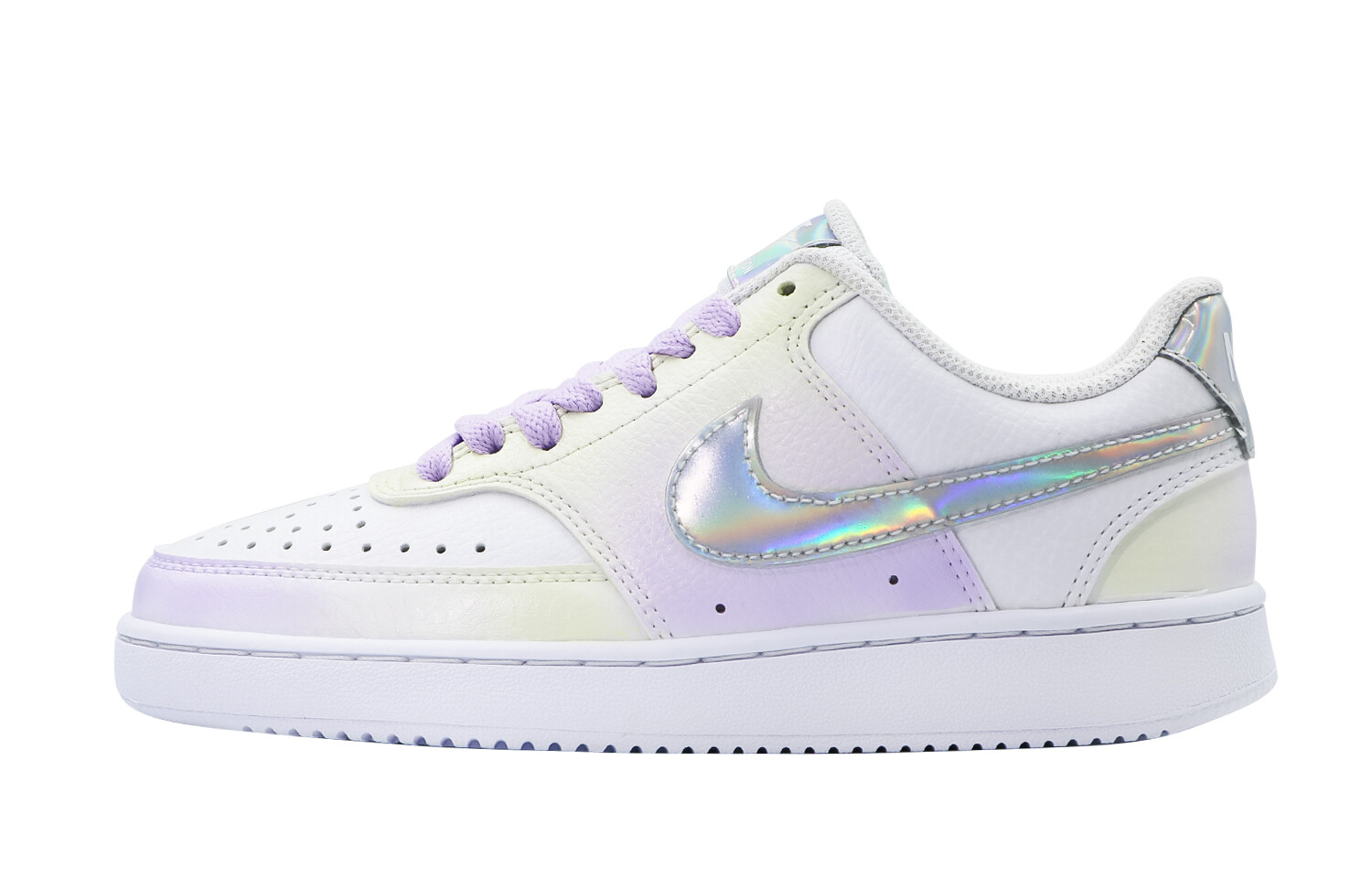 

Женские кроссовки для скейтбординга Nike Court Vision 1, White/White/Blue Tint/Rush Fuchsia