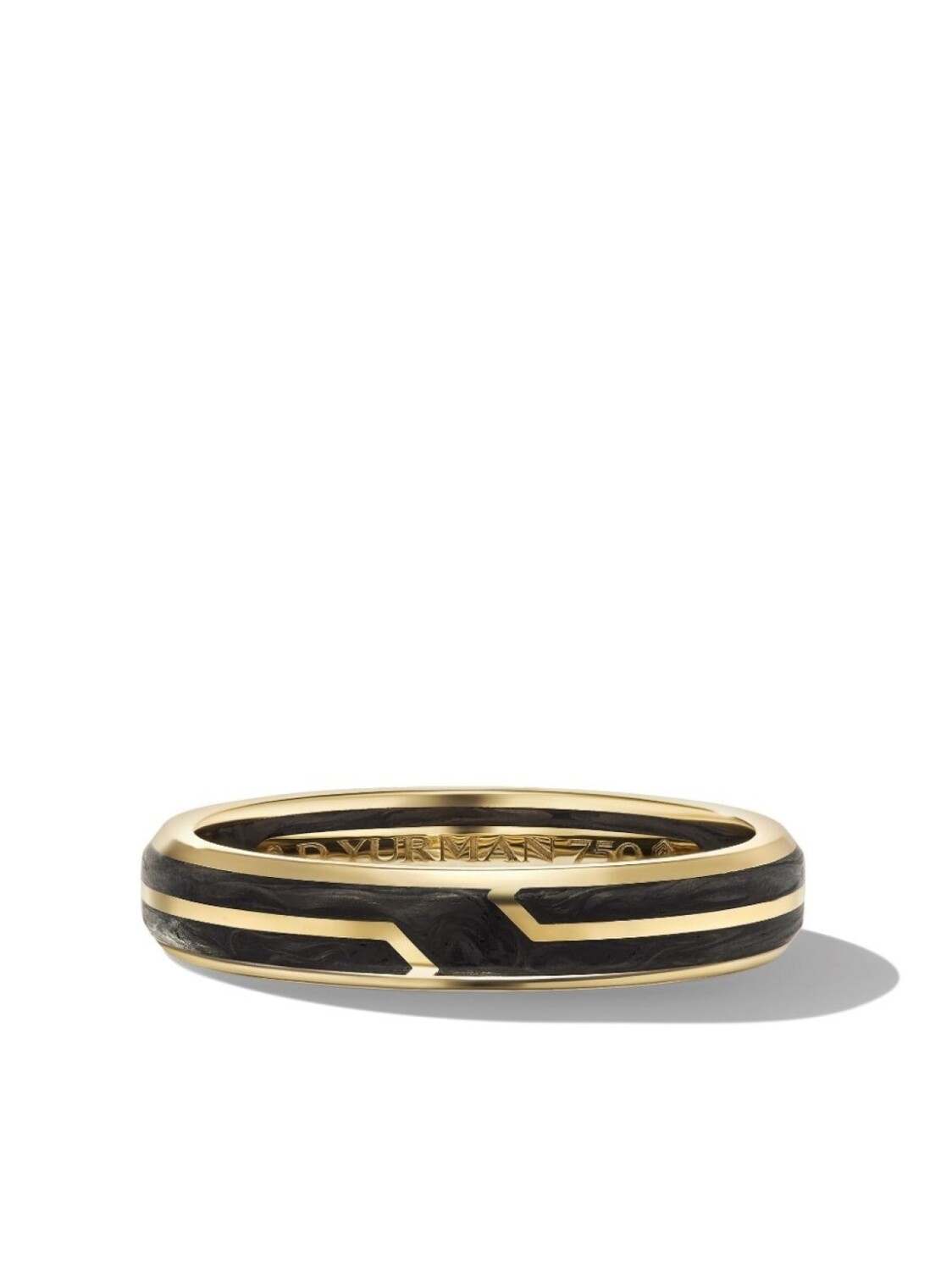 

Кольцо Forged Carbon из желтого золота David Yurman, черный